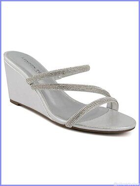 London Fog Drake High Platform Dress Sandal Slip On Cushioned